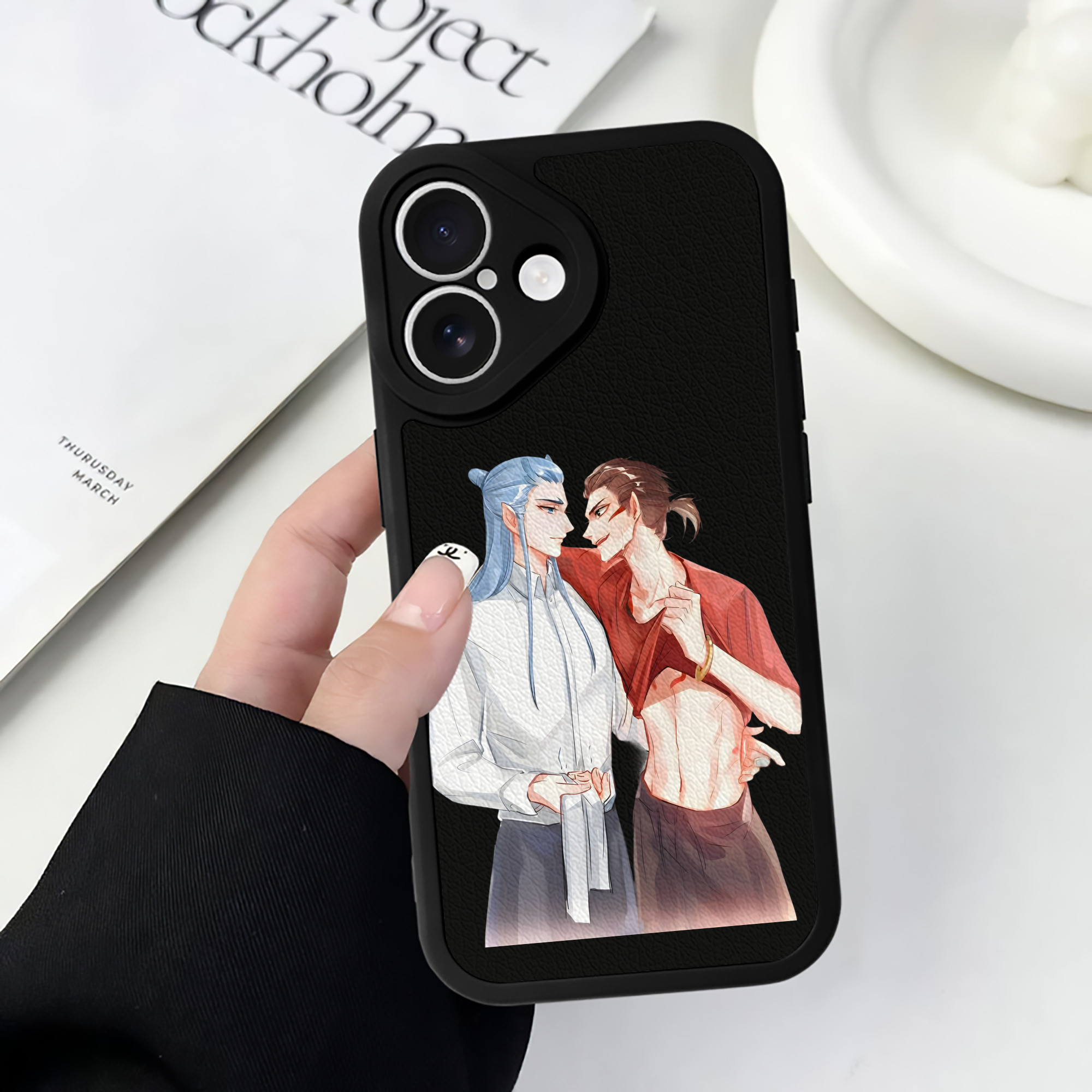 （画像用） Ne Zha 2 ナタ 魔童の大暴れ 【iPhone 16シリーズ対応】シリコンスマホケース（レザー調） 材質：シリコン